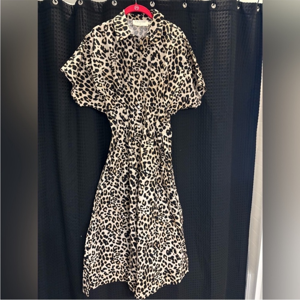 Anthropologie Tobie Animal Print Midi Dress - Picture 4 of 5